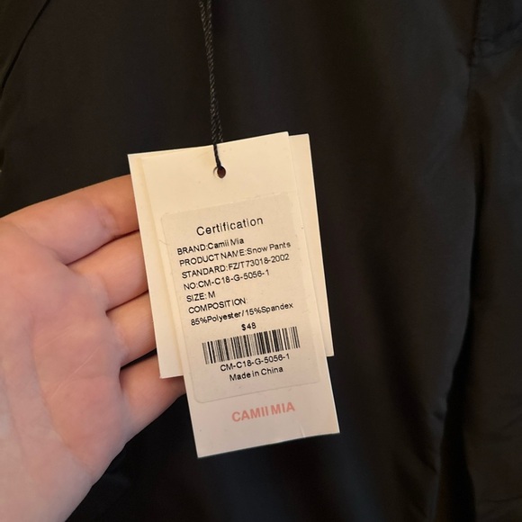 NWT Camii Mia Girls Kids Snow Pants Insulated Size Medium Black - Picture 3 of 6